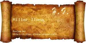 Hiller Ilona névjegykártya