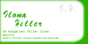 ilona hiller business card